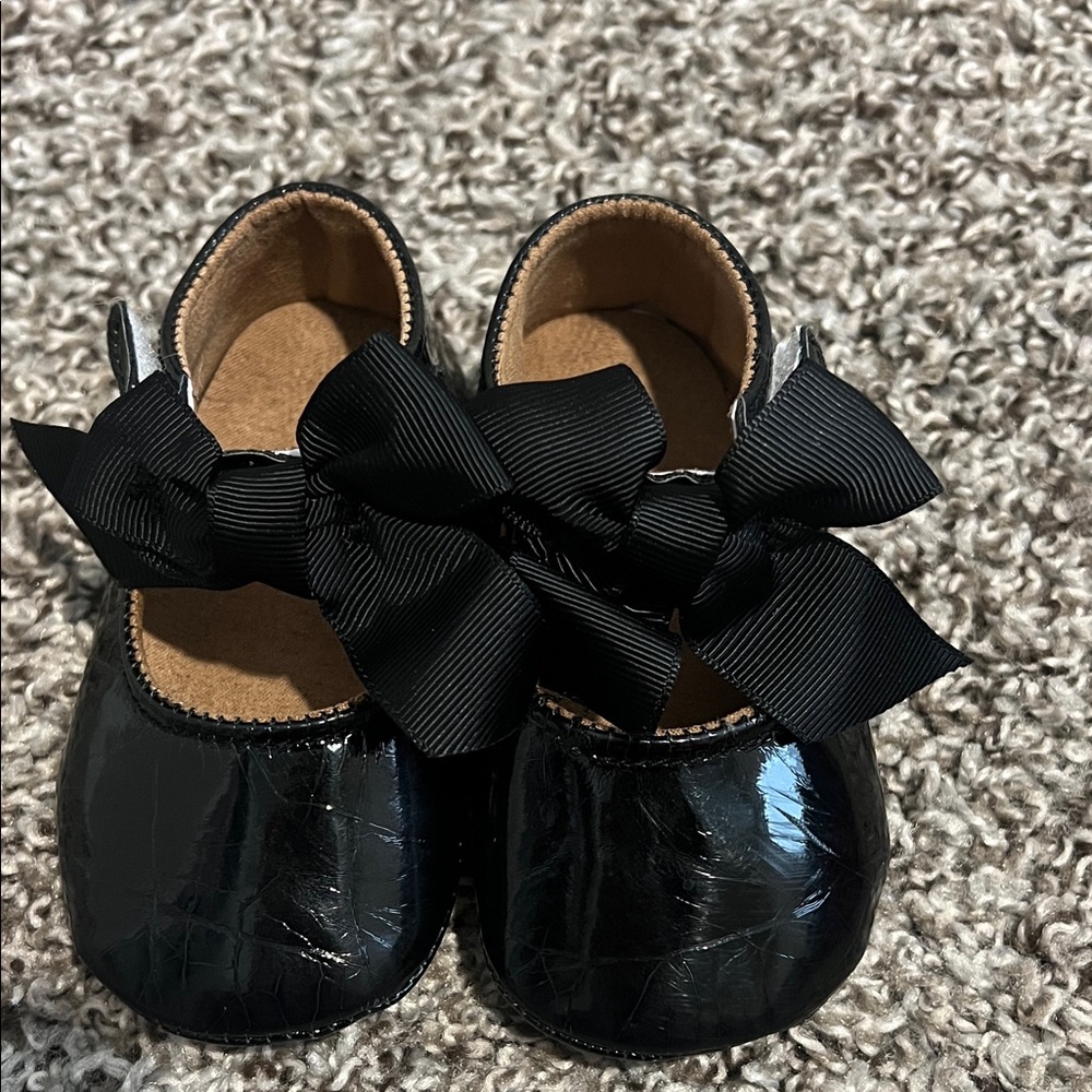 Black Bow Kids Shoes